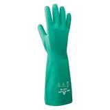 747 Series Unlined Nitrile Chemical Resistant Gloves, Light Green, 19" Long, 2XL, 12 Pairs per Bag redirect to product page